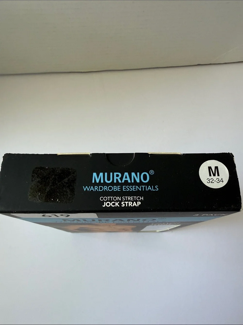 Murano Black Cotton Stretch Jock Strap - 3 Pack